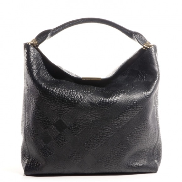 Burberry heritage check grain leather hobo - Picture 1 of 9